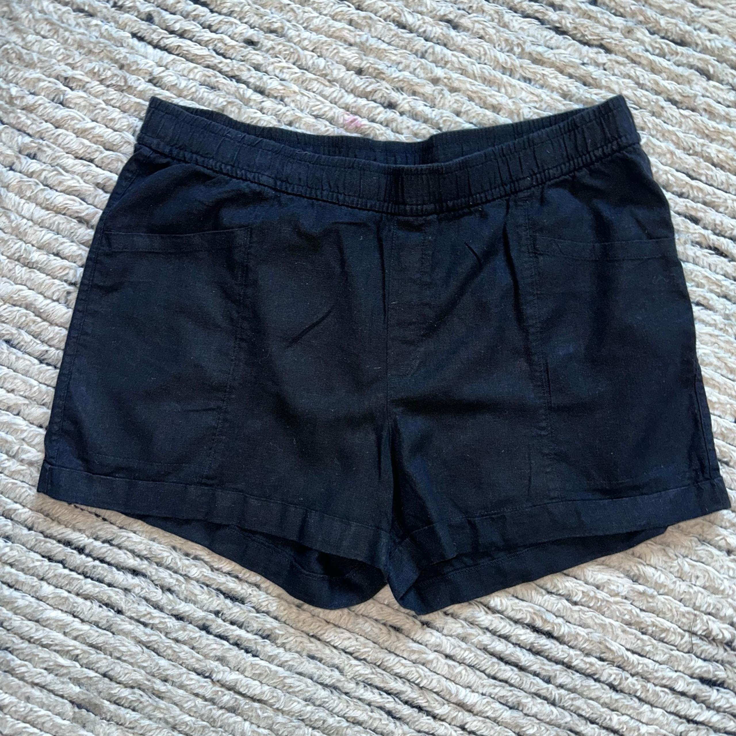 Old Navy linen blend women’s shorts size XL in black