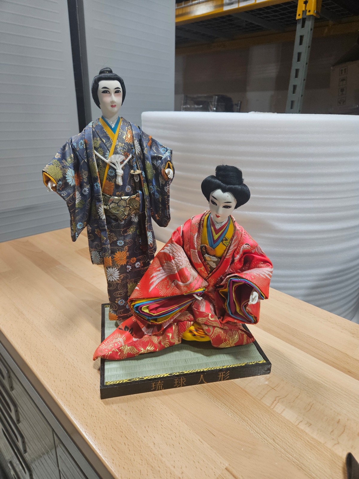 Vintage Japanese Couple Kimono Geisha Maiko Traditional Folk Craft Doll's