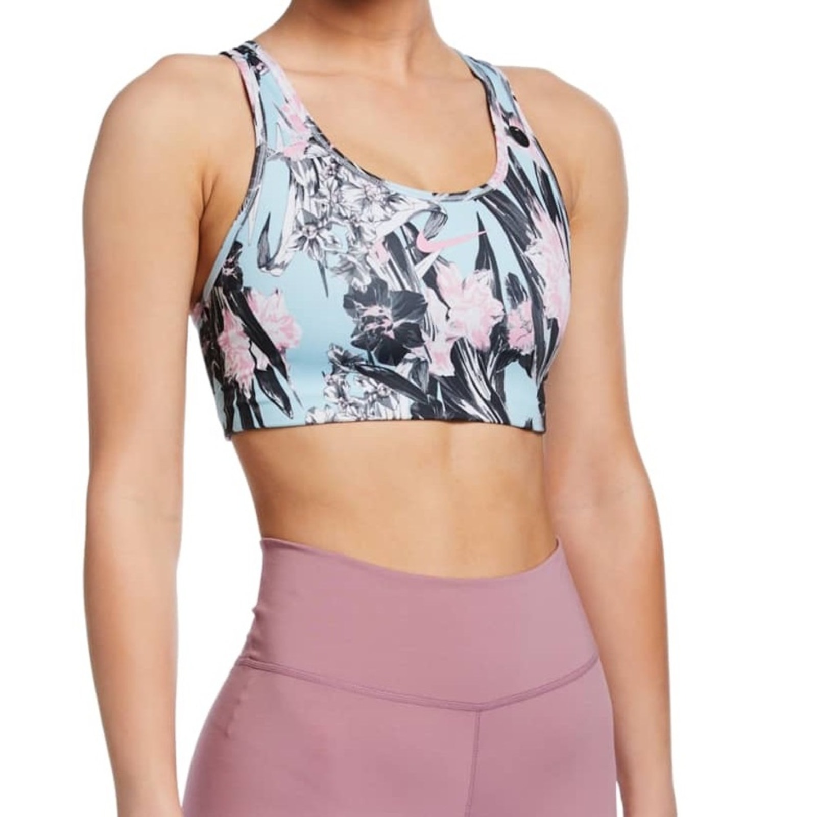 Nike tropical swoosh Hyper Femme Printed Dri-Fit Medium-Support Sports Bra XS