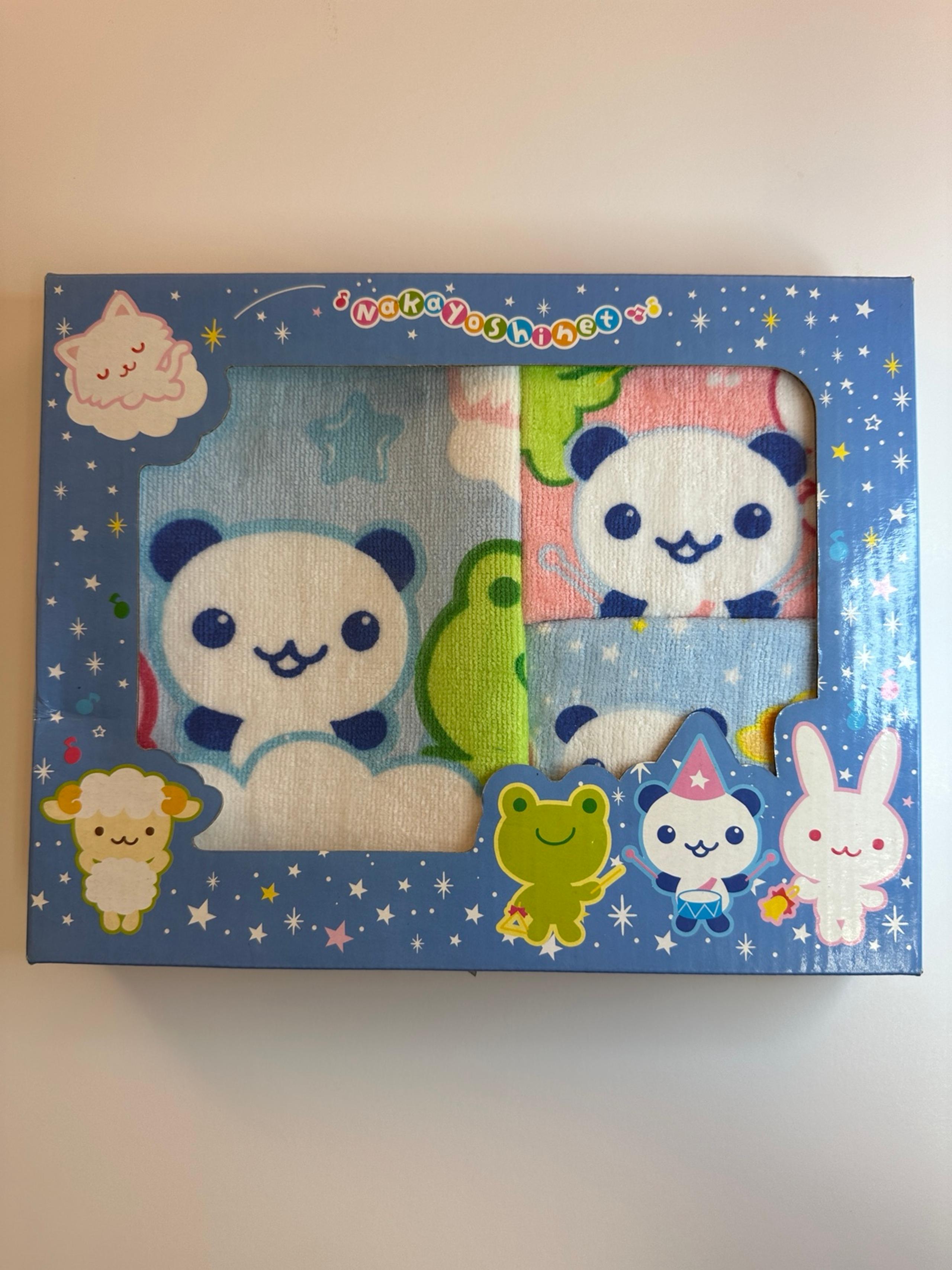 San-x Vintage Nakayoshi Net Rare Boxed Wash Cloth Towel Set Of 3