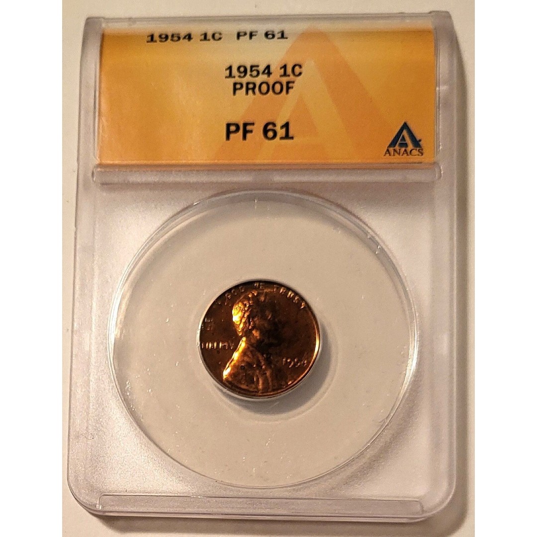 1954 Lincoln Wheat Cent Proof PF61 ANACS Toned