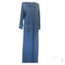 Vintage Vassarette Long Nylon Robe Housecoat Long Sleeve Lightweight Blue USA