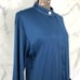 Vintage Vassarette Long Nylon Robe Housecoat Long Sleeve Lightweight Blue USA