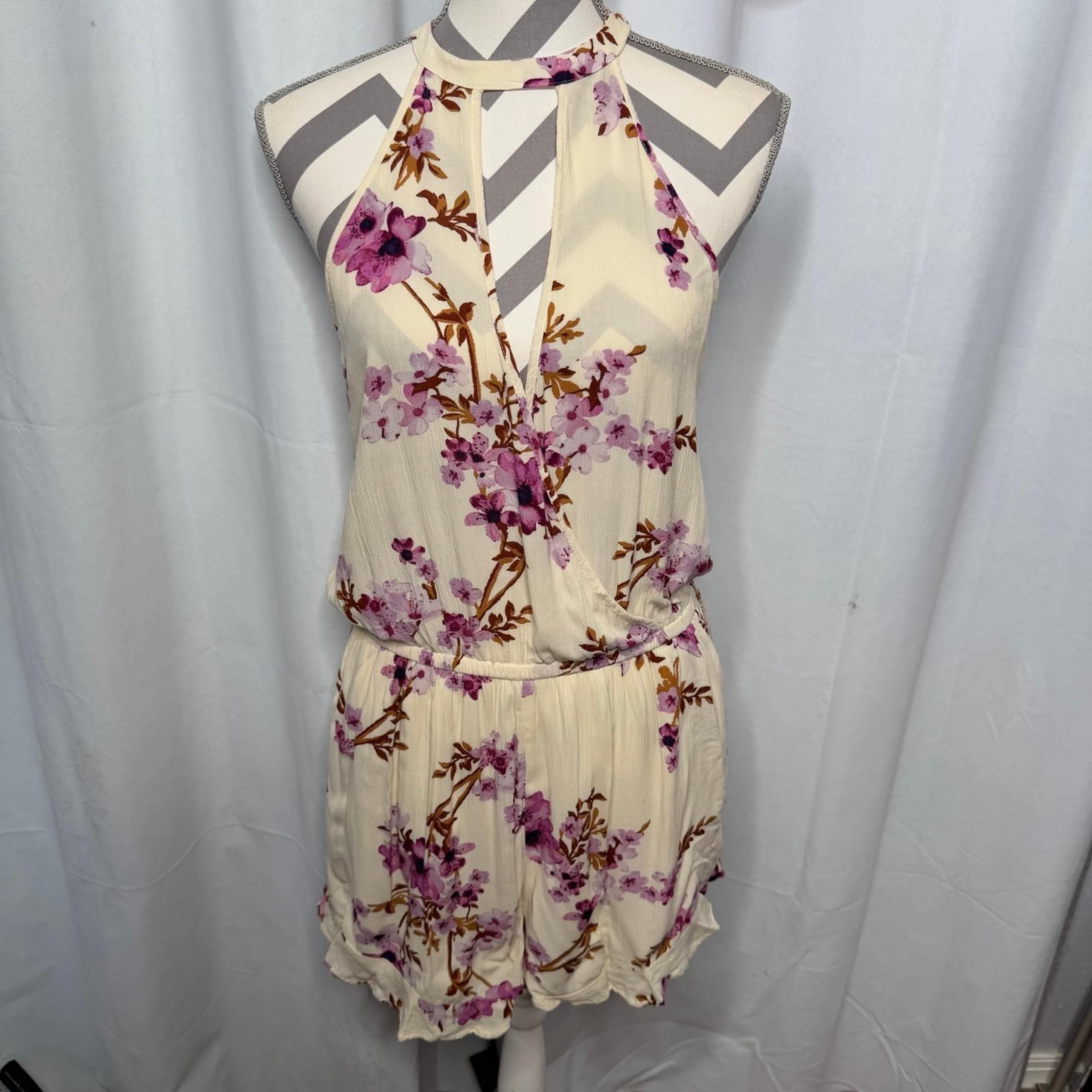 AMERICAN EAGLE OUTFITTERS HIGH NECK WRAPPED ROMPER sz S