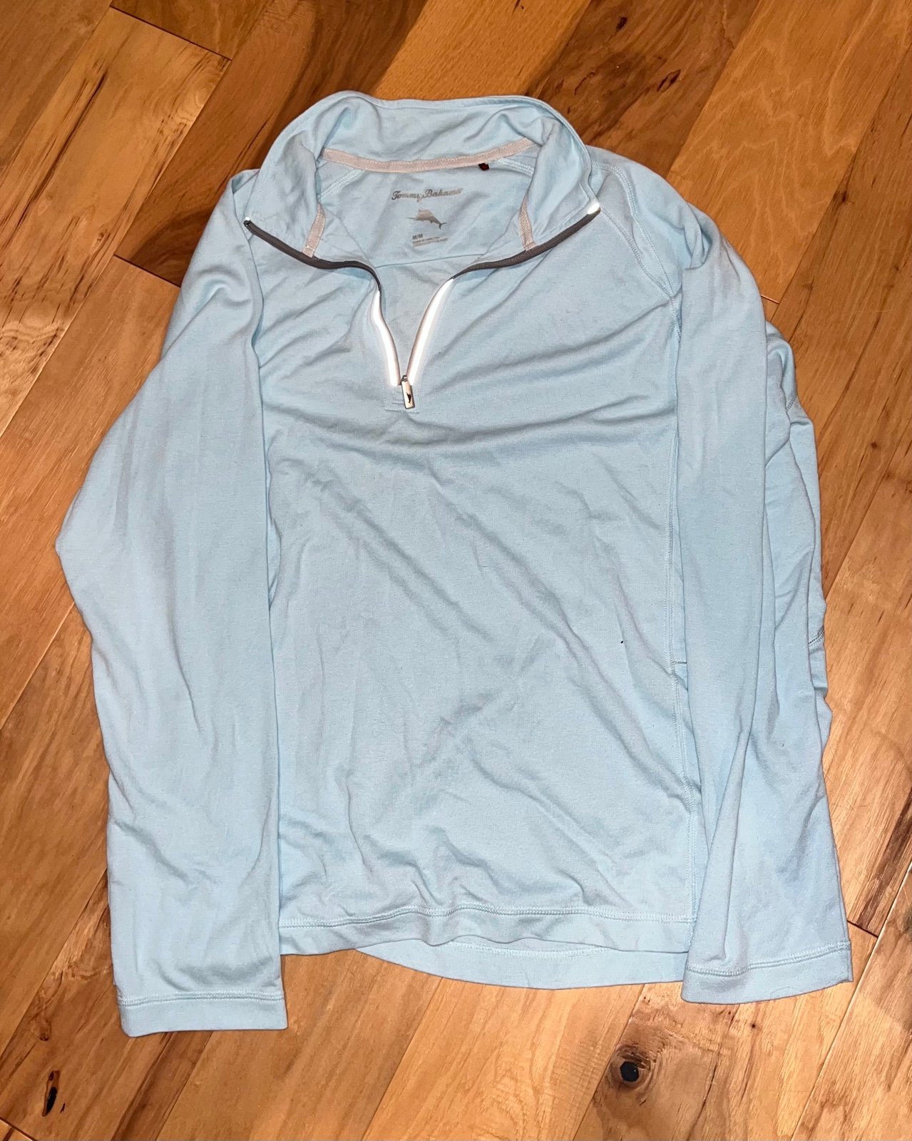 Tommy Bahama Half Zip Longsleeve in Light Blue