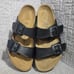 Birkenstock Arizona Unisex Size EU 42 US L11M9 Black Birko-flor Slide Sandals.