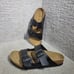 Birkenstock Arizona Unisex Size EU 42 US L11M9 Black Birko-flor Slide Sandals.