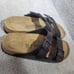 Birkenstock Arizona Unisex Size EU 42 US L11M9 Black Birko-flor Slide Sandals.