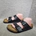 Birkenstock Arizona Unisex Size EU 42 US L11M9 Black Birko-flor Slide Sandals.