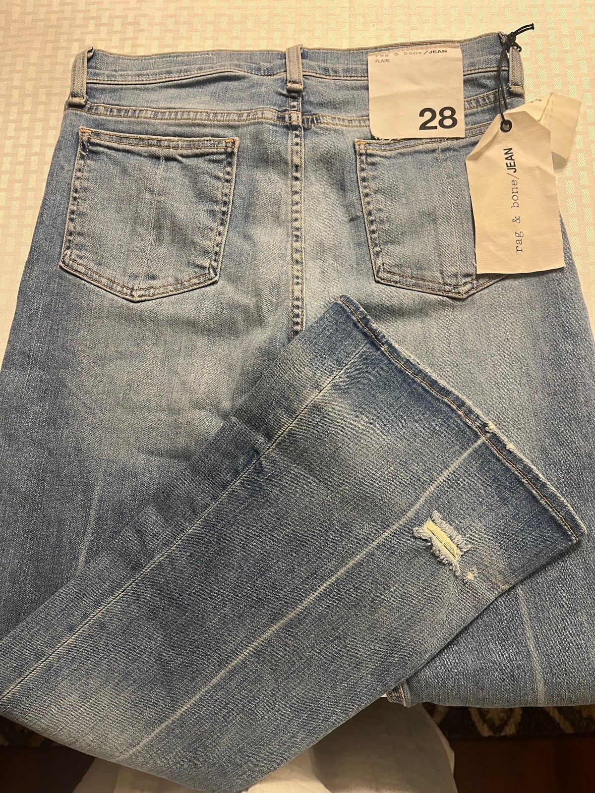 Rag & Bone Crop & Flare Distressed Jeans 28 NWT