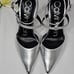 Calvin Klein Dantel Metallic Silver Pumps Closed Pointed Toe Size 7 M NEW