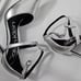Calvin Klein Dantel Metallic Silver Pumps Closed Pointed Toe Size 7 M NEW