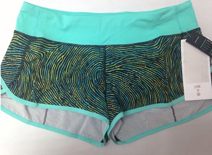 Lululemon Speed Short 2016 Seawheeze - Who Done It Split Pea Black / Bali Breeze