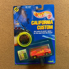 Hot Wheels California Custom Ferrari Testarossa Vintage 1989 New In Pkg. 1:64