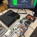 Xbox 360 S 320GB Black Console w/ 2 controllers, Kinect motion Sensor 8 Games y