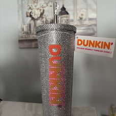 Dunkin’ Donuts Bling Rhinestone Stainless Steel Tumbler 2024 (Limited Edition)