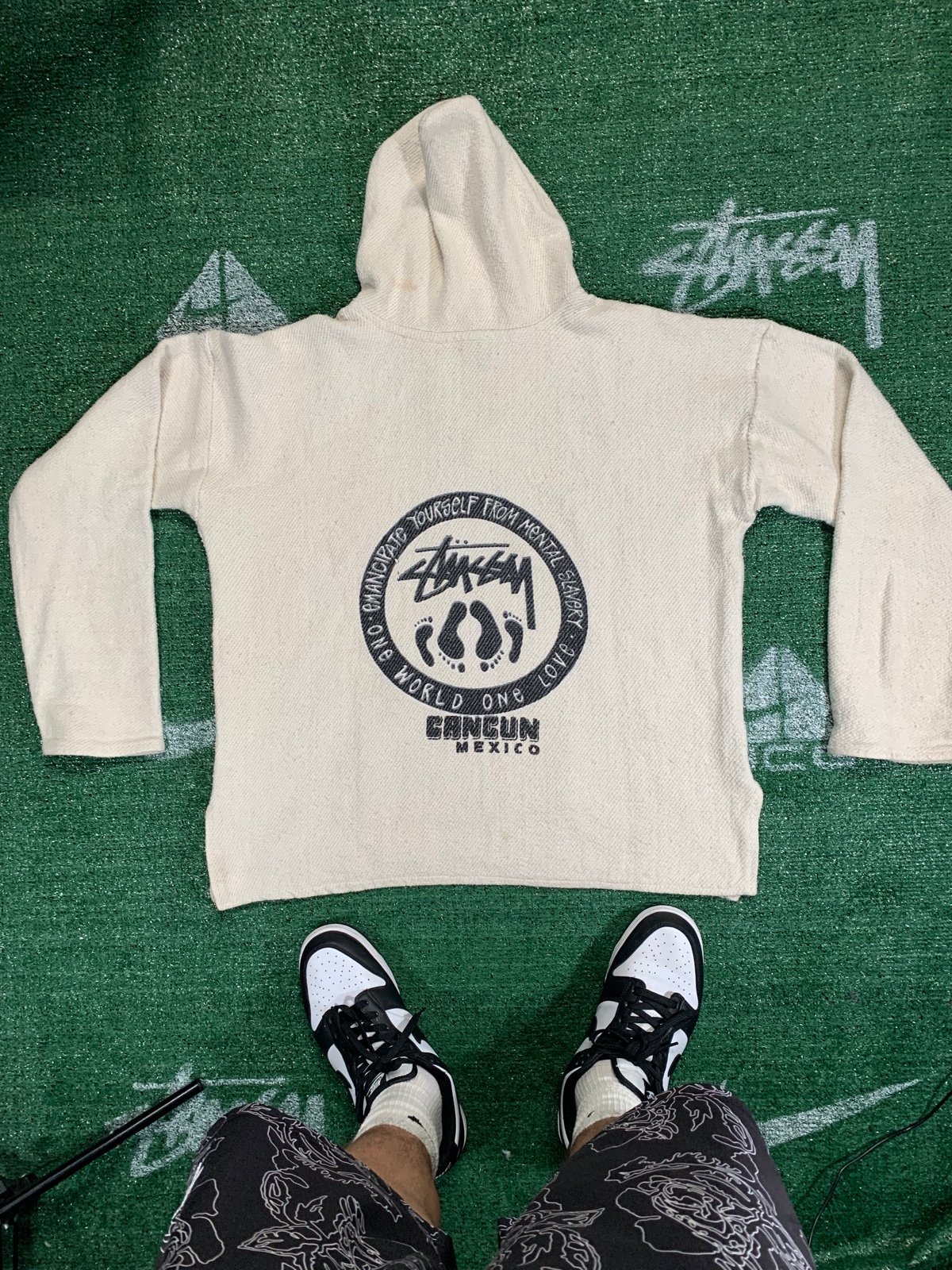 Rare Vintage Stussy Cancun Hemp Hoodie