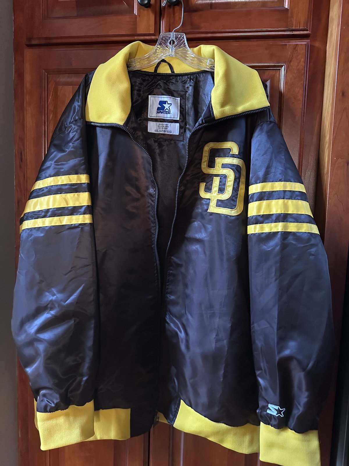 Vintage San Diego Padres Starter Jacket – 4XL – Retro Brown & Yellow!