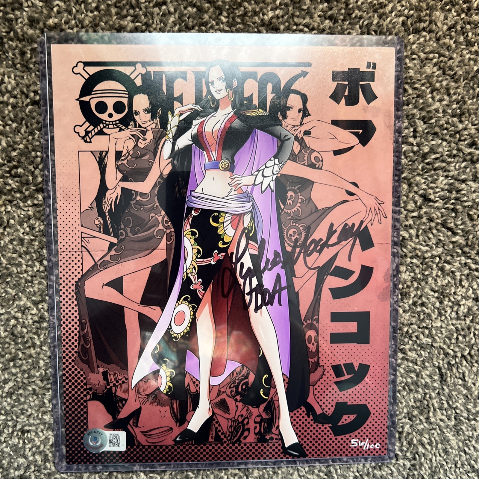 One Piece Lydia Mackay Boa Hancock 8x10 autograph Beckett COA