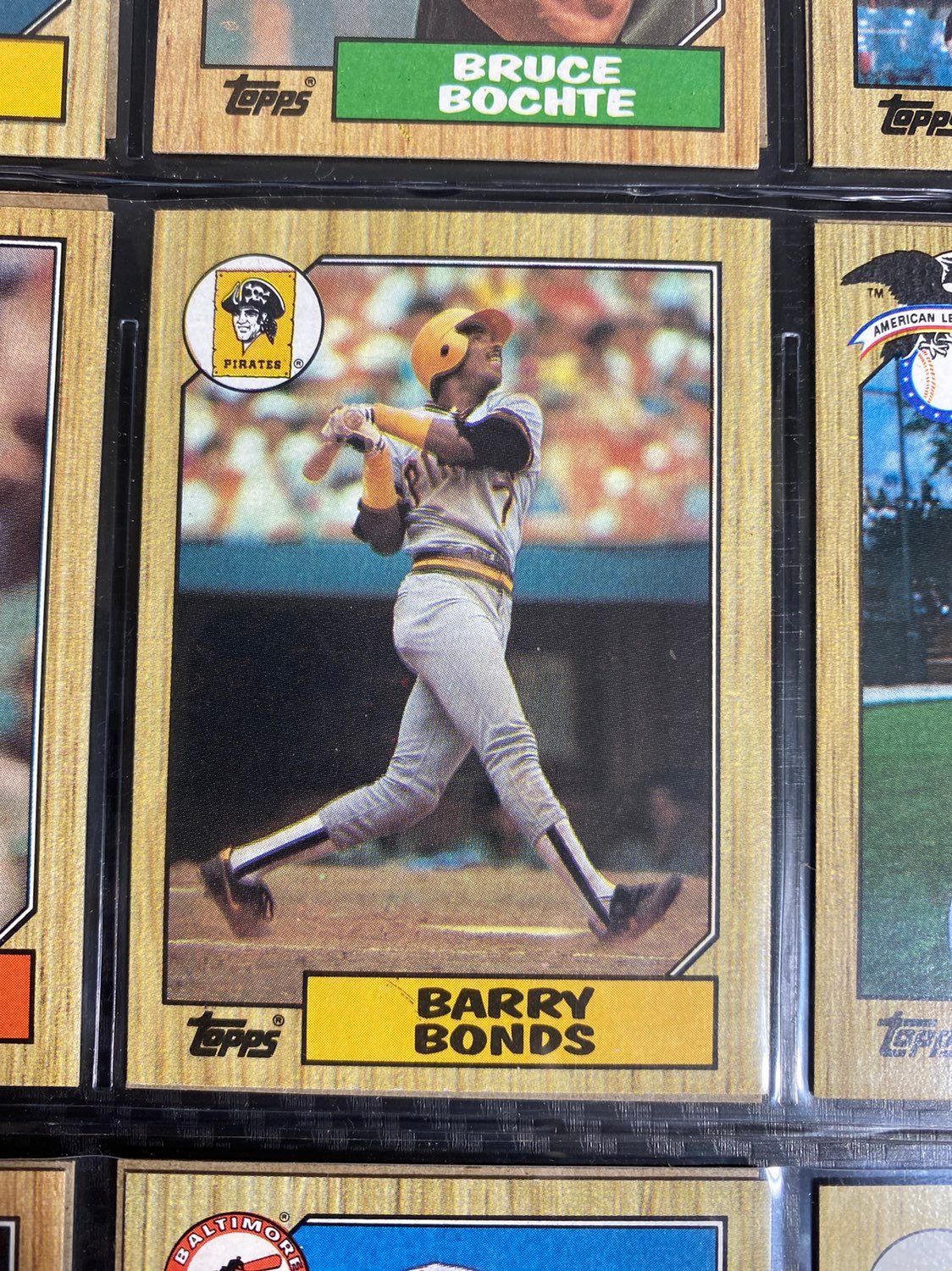 1987 Topps Barry Bonds Error #320