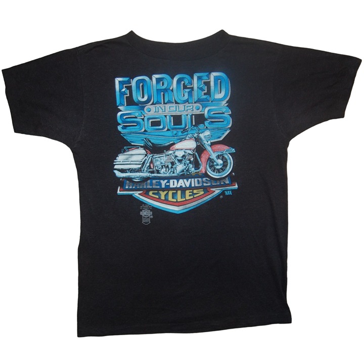 Vintage 1986 3D EMBLEM Harley Davidson Forged In Our Souls T-Shirt Medium