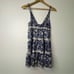 Victoria’s Secret 100% silk sun dress slip dress blue and white floral small