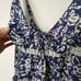 Victoria’s Secret 100% silk sun dress slip dress blue and white floral small