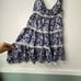 Victoria’s Secret 100% silk sun dress slip dress blue and white floral small