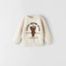 Zara Lucky Brown Bear Crewneck Sweatshirt Size 12-18M