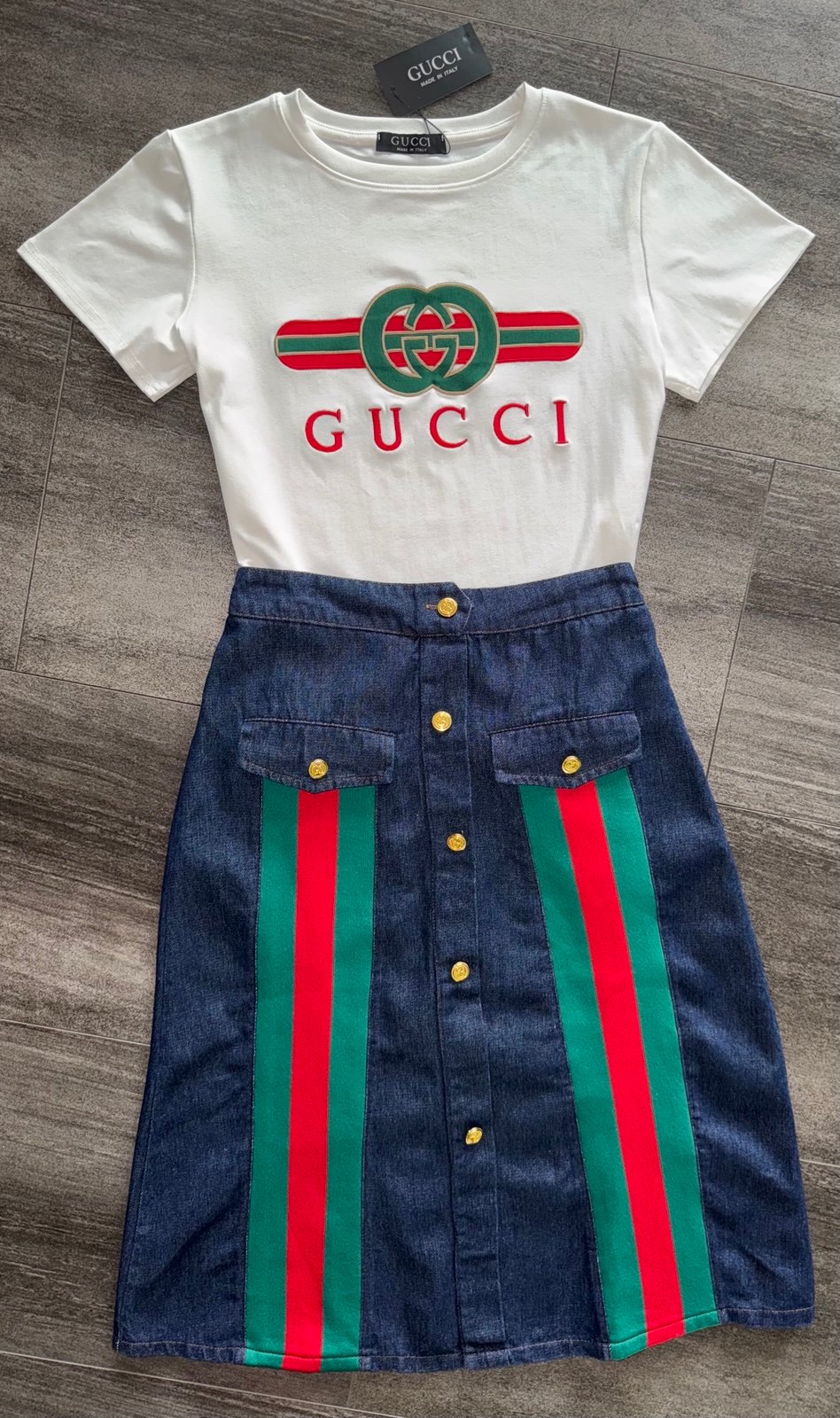 NEW Premium Quality Denim Skirt Set with Pockets