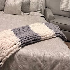 Large Soft Hand Knit Throw