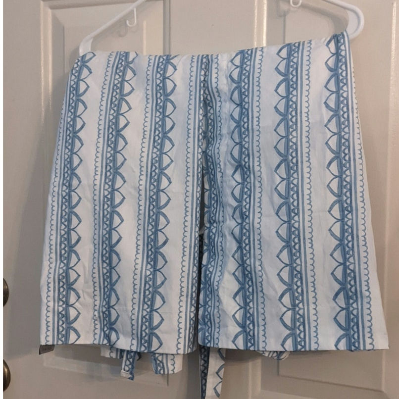 Nina Home By Nina Campbell Blue & White Pillowcases w/back tie closure, 2 King