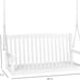 NEW 48 Wood Porch Hanging Bench Chair Furniture for Deck, 500lb Weight Capacity