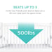 NEW 48 Wood Porch Hanging Bench Chair Furniture for Deck, 500lb Weight Capacity