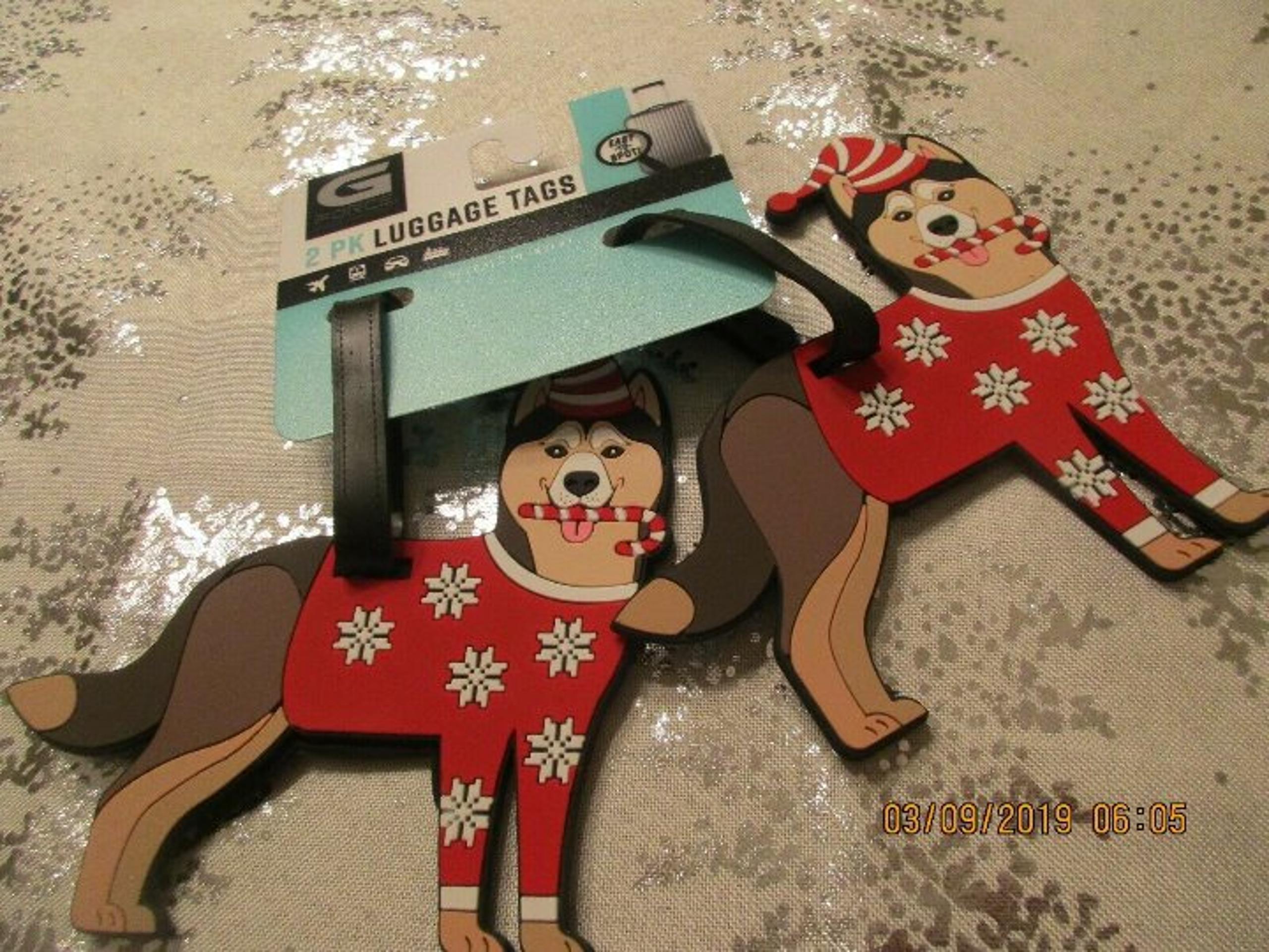 LARGE DOG Luggage Tag Set