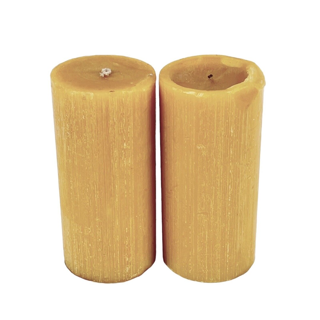 2 Colonial Candle Autumn Sunshine Scented Pillar Candle 6 Single Wick New, Used