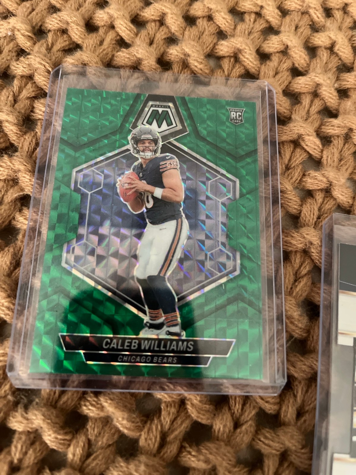 Caleb Williams Green Mosaic Prizm rookie