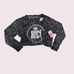 Juicy Couture Gray Leopard Cropped Top and Jogger Pajama Set