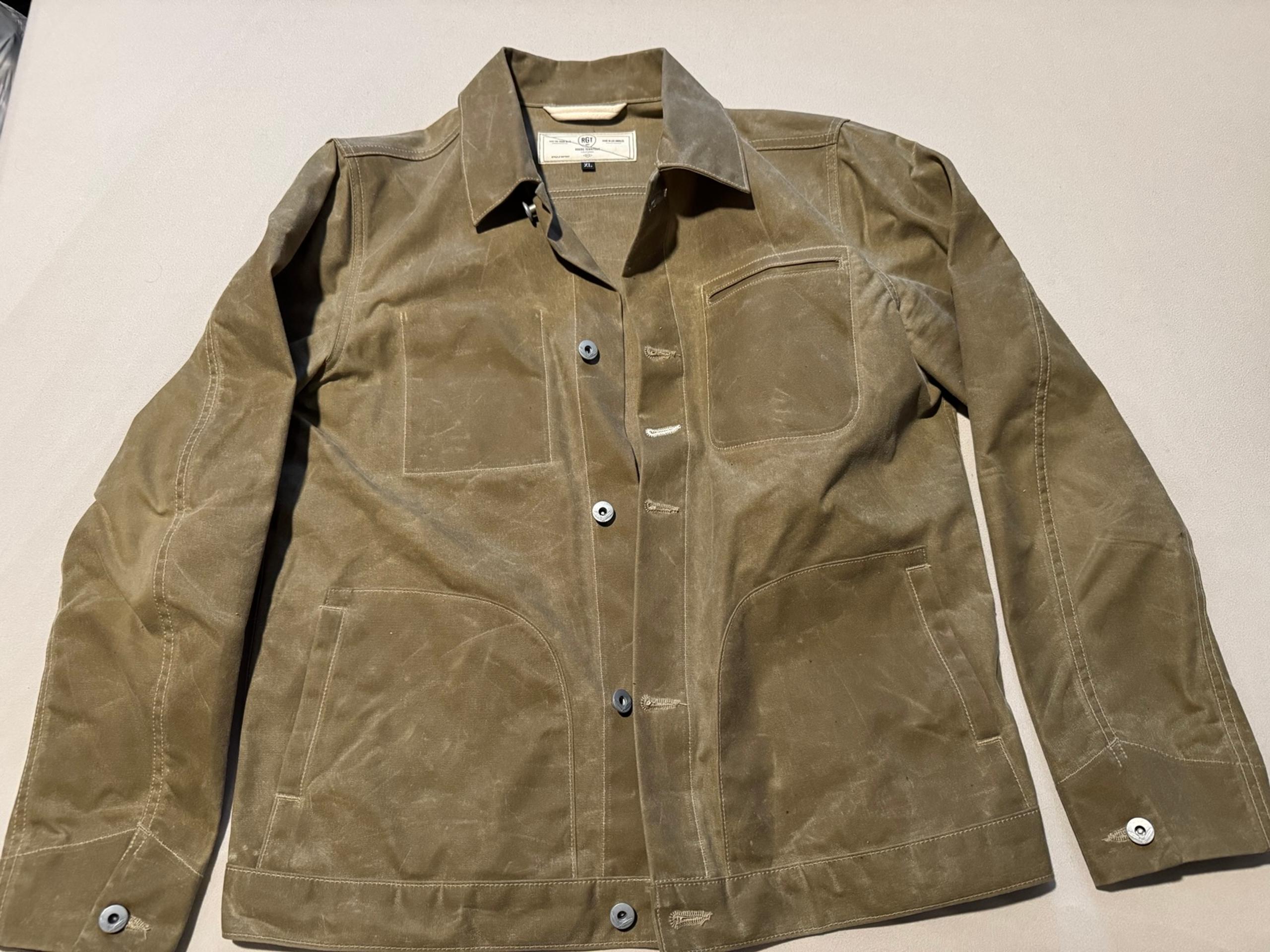 Men’s Rogue Territory RGT Ridgeline Supply Jacket Waxed Canvas Unlined size XL