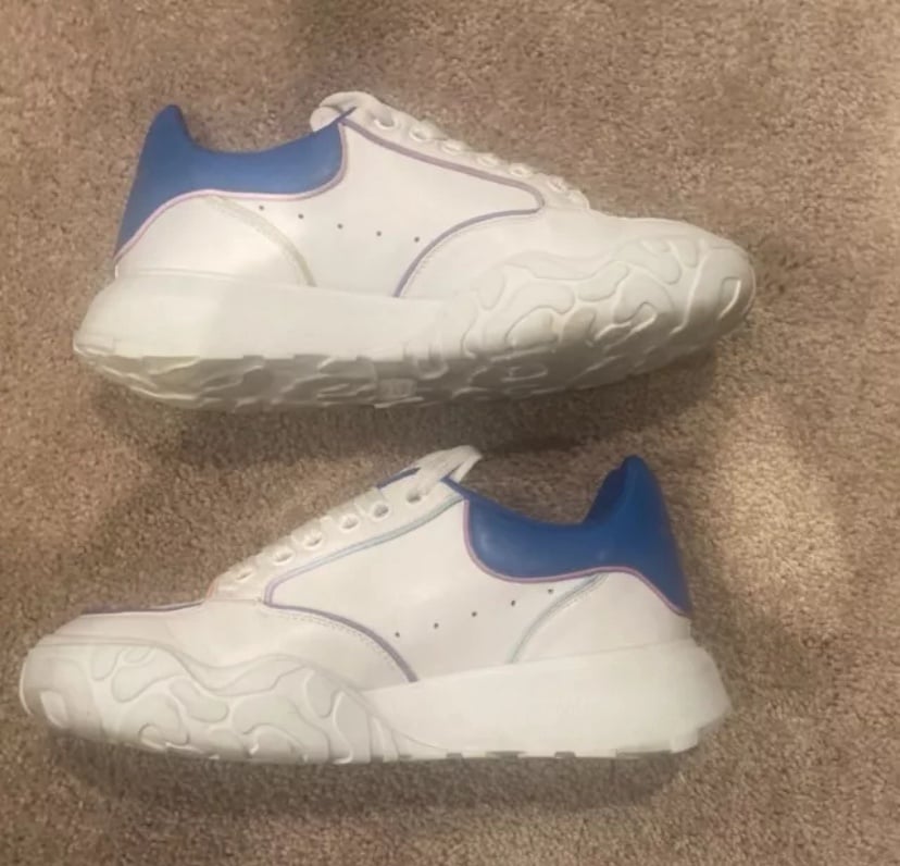 Alexander McQueen Oversized Court Trainer “White Lake Blue”