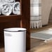 Hearth and Hand Waste Basket White and Black Metal