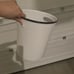 Hearth and Hand Waste Basket White and Black Metal