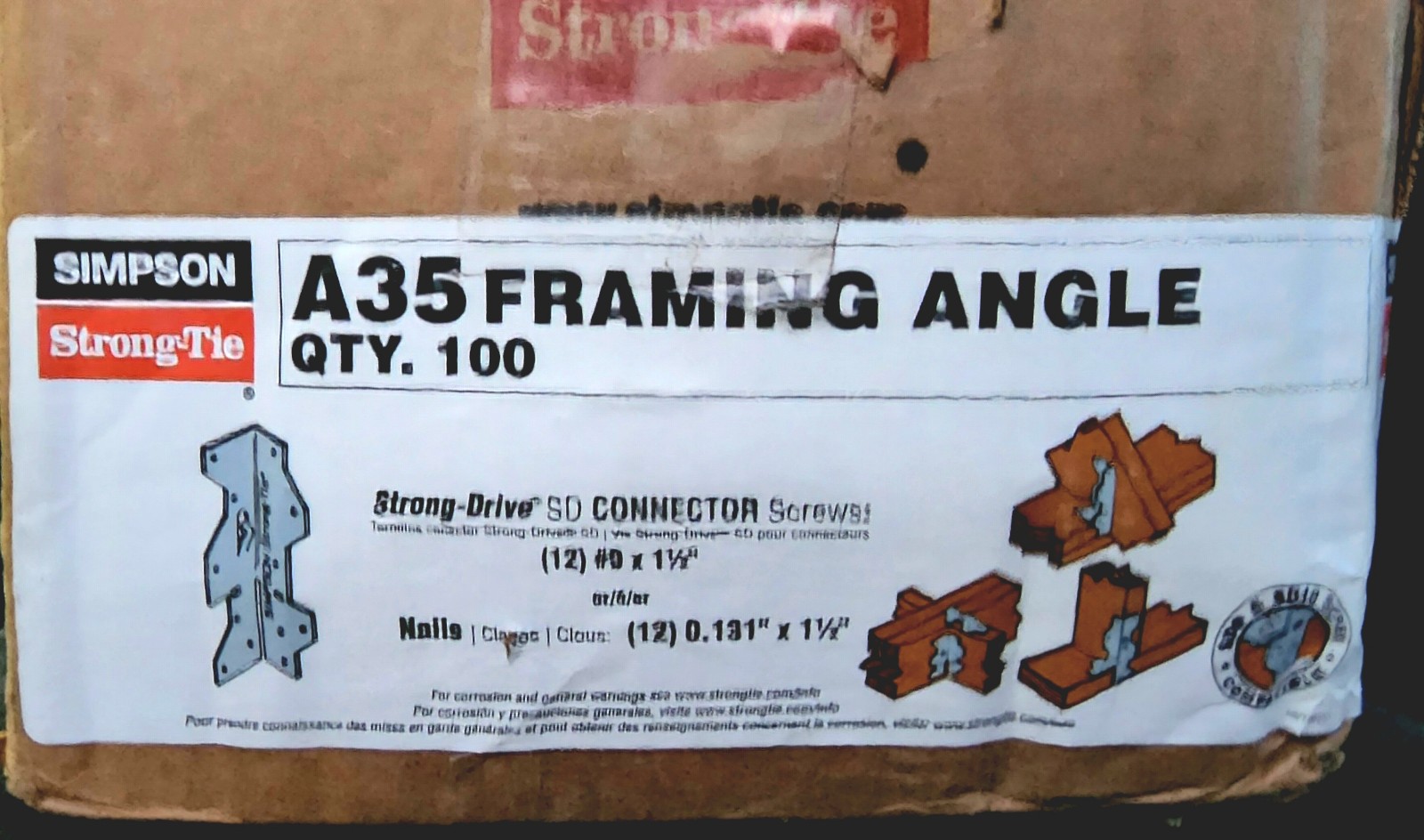 Simpson Strong-Tie A35 framing angles