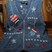 One Resource XL patriotic cardigan vest