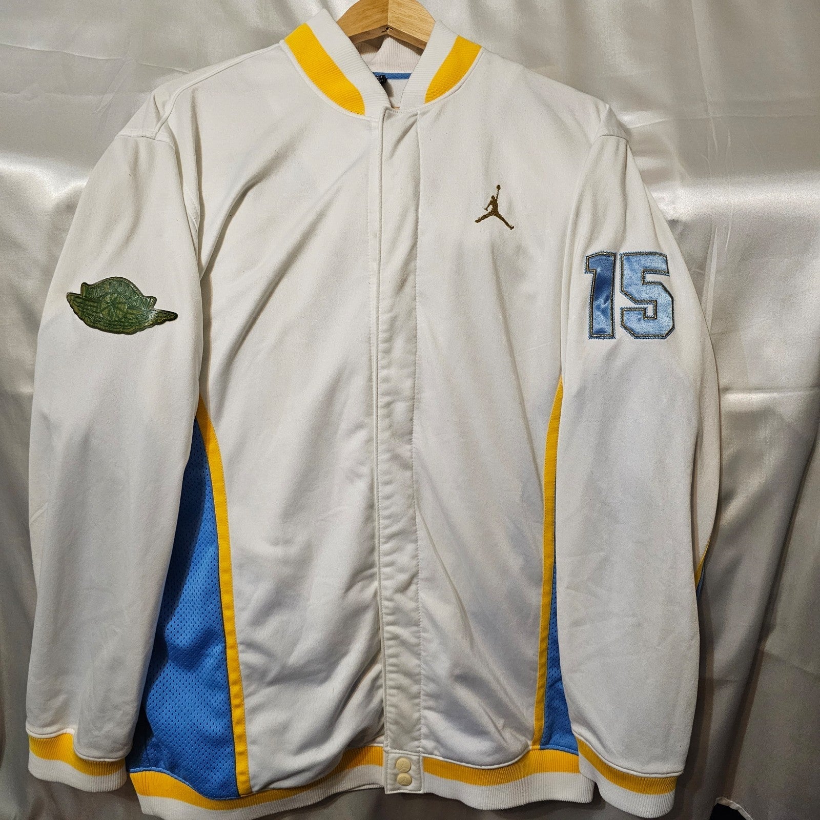 Vtg nike air jordan carmelo anthony denver nuggets jacket men size L large NBA