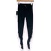 NWT Lanston Sport Black Ruched Leg Mesh Panel Leggings Size Medium