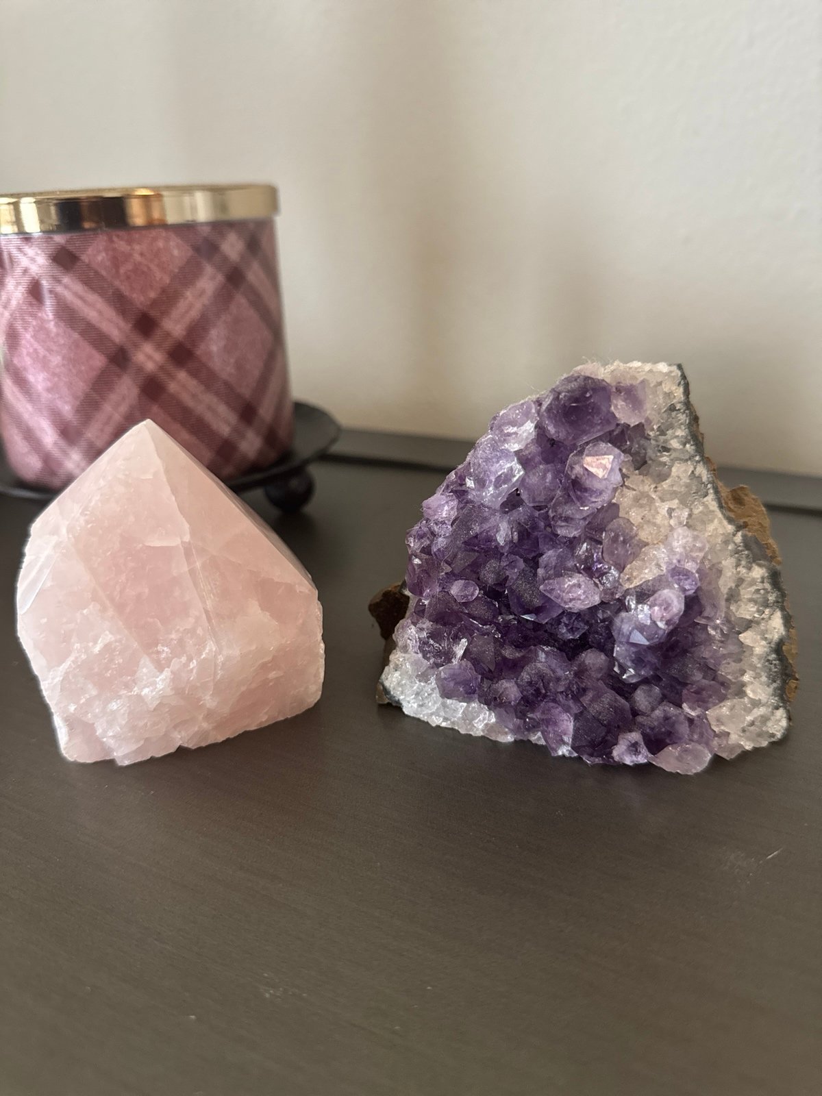Amethyst Tower & Rose Quartz Polished Point Crystal Bundle