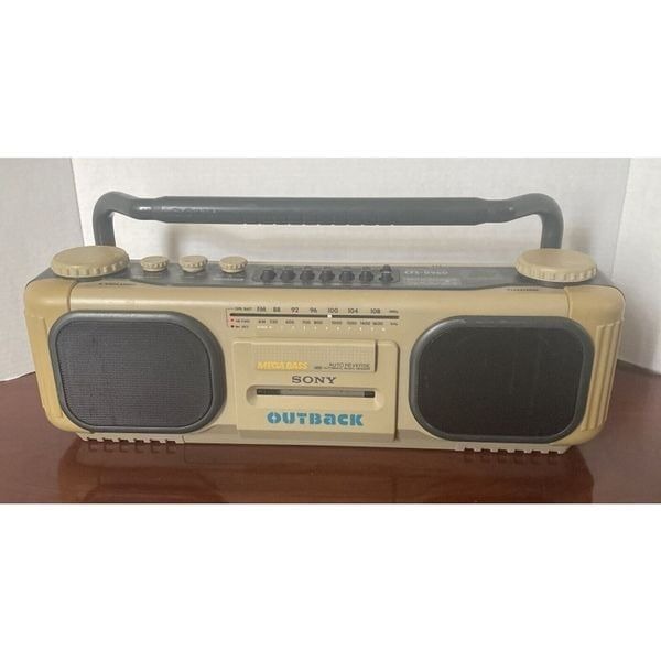 Sony Outback CFS-D960 Boombox AM/FM Cassette Stereo Mega Bass - Radio Works