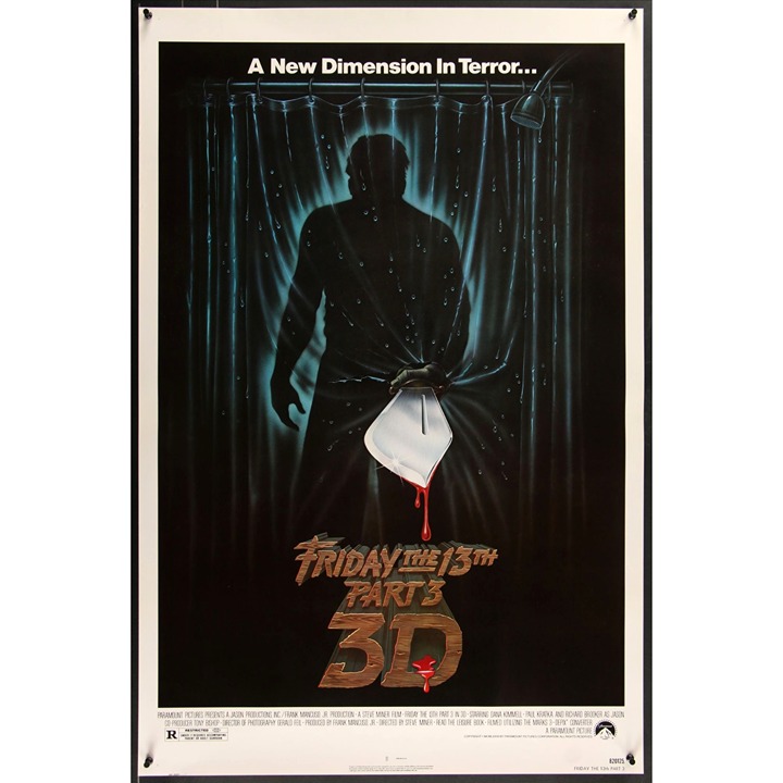 Friday the 13th: Part 3 - 3D (1982) Original Movie Poster Rolled 27x41