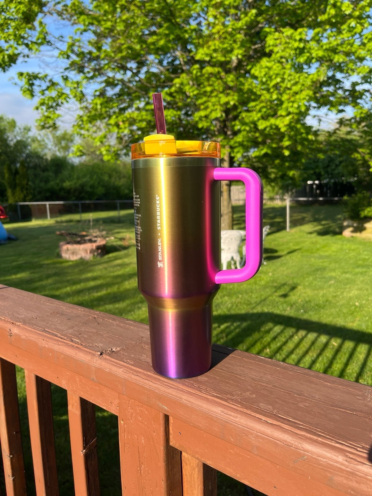 Stanley x Starbucks summer 2024 purple and yellow